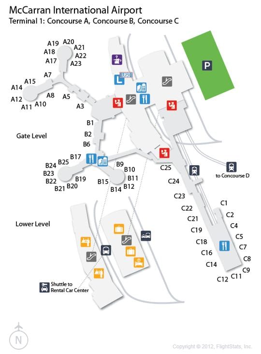 mapa Las Vegas aireportua