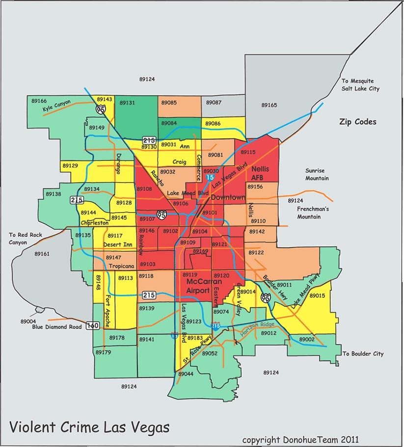 delitua mapa Las Vegas