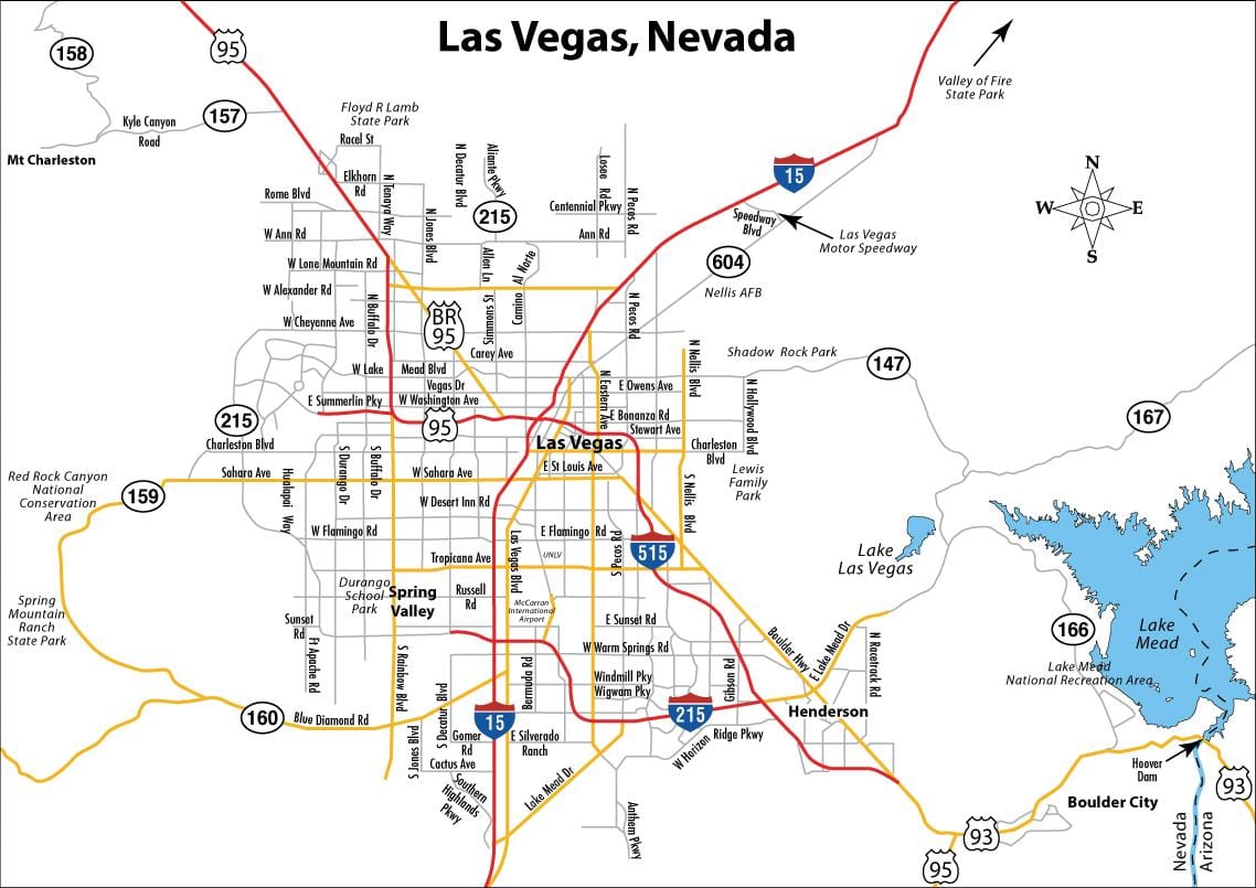 kale-mapa Las Vegas