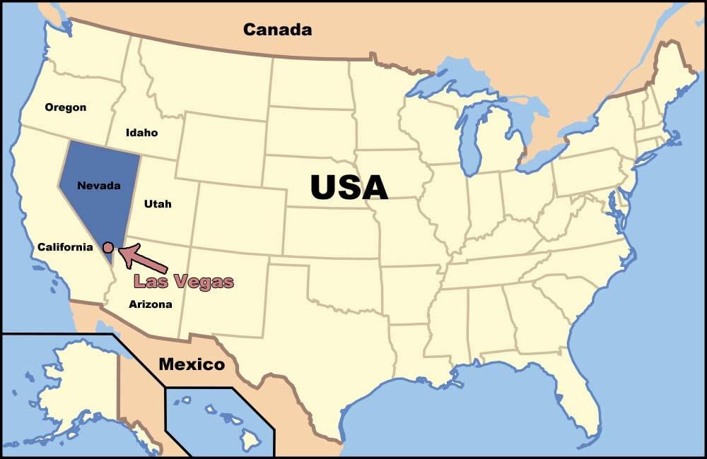 Las Vegas gurekin mapa