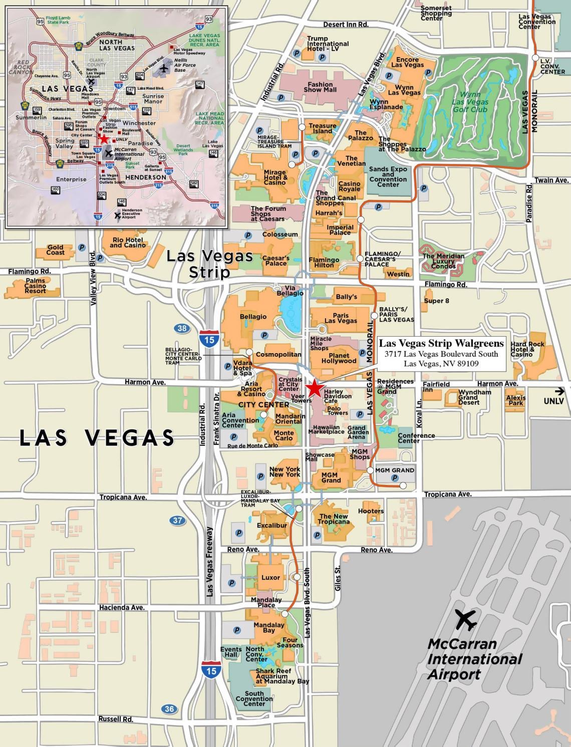 Las Vegas hiriko mapa