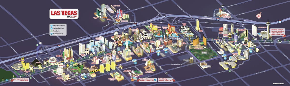 mapa casinos on Las Vegas strip