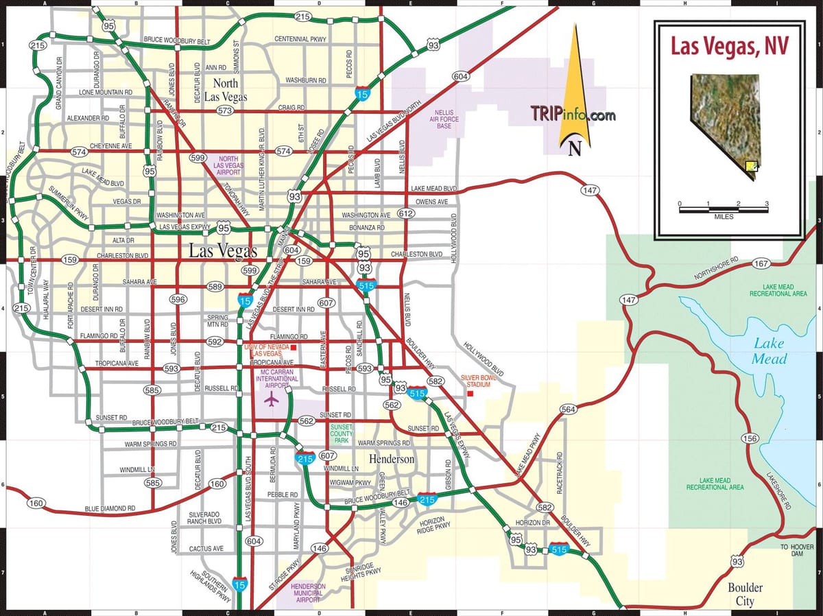 Las Vegas Nevada mapa