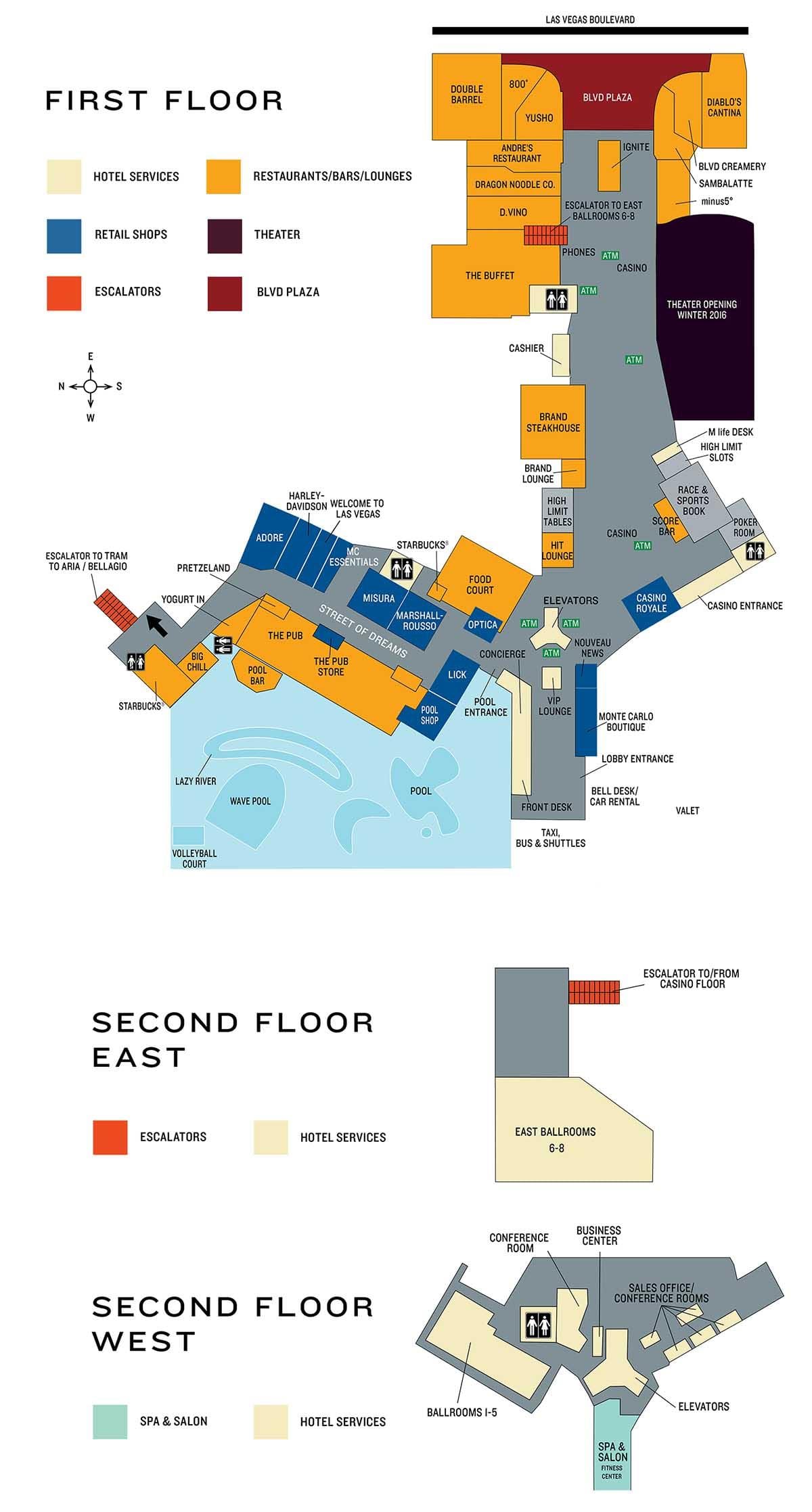 mapa Monte Carlo Las Vegas